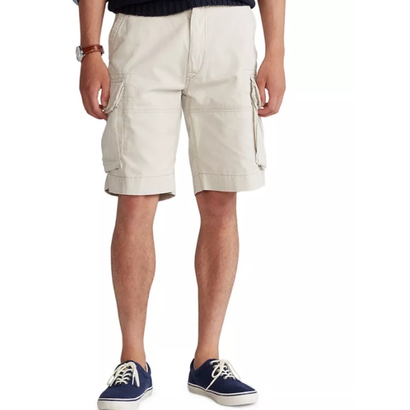 Polo Ralph Lauren Shorts 10.5" Classic Gellar Cargos Stone Size 31 NWT